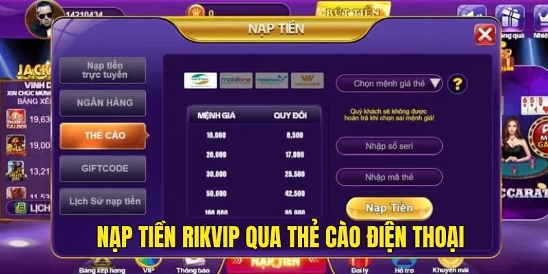 Hướng Dẫn Nạp Tiền Rikvip Siêu Tiện Lợi Qua 4 Phương Thức